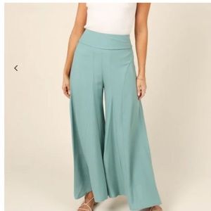 EUC - Petal and Pup Wide Leg Pants in Teal
